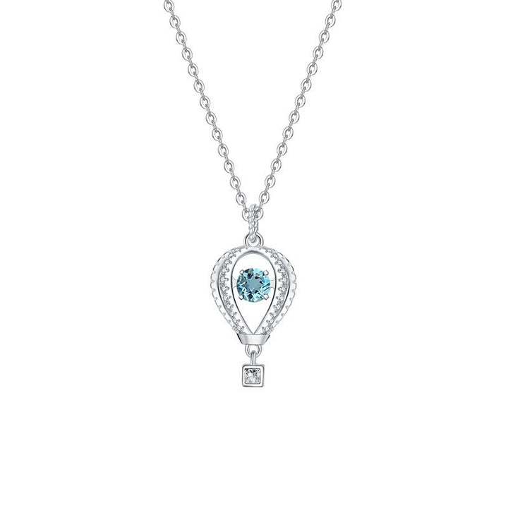 Women's S925 Sterling Silver Natural Topaz Necklace