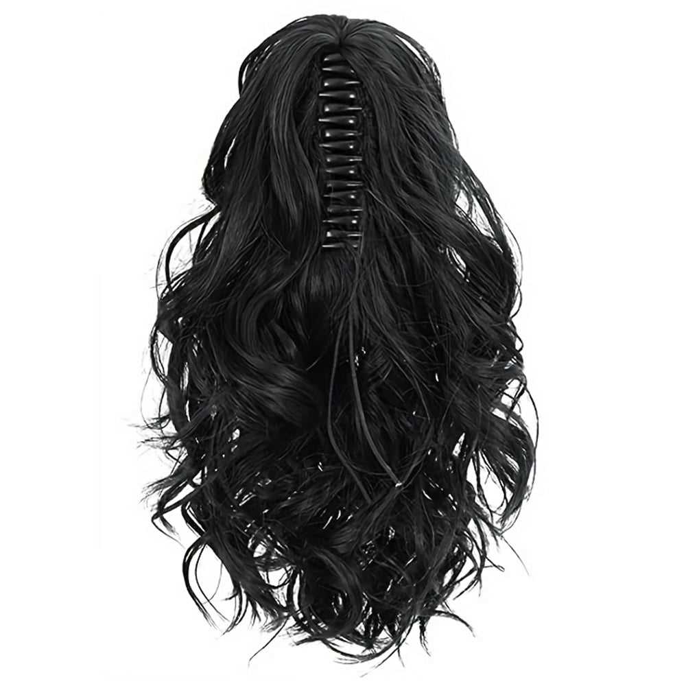 12-Inch Short Wavy Claw Clip Ponytail Extension