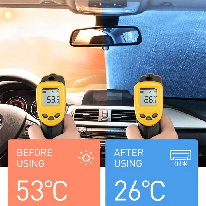 Portable Car Sun Shade Visor - Foldable UV Protector for Windshield