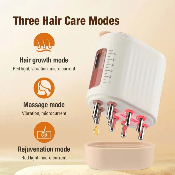 Electric Scalp Massager with Red Light Therapy & Hair Growth Serum Dispenser
