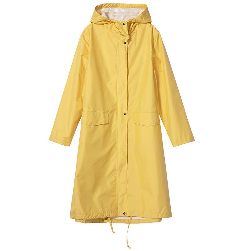 Stylish Long Hooded Waterproof Rain Jacket for All Seasons