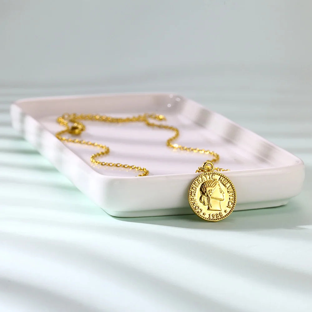 Elegant Coin Pendant Necklace