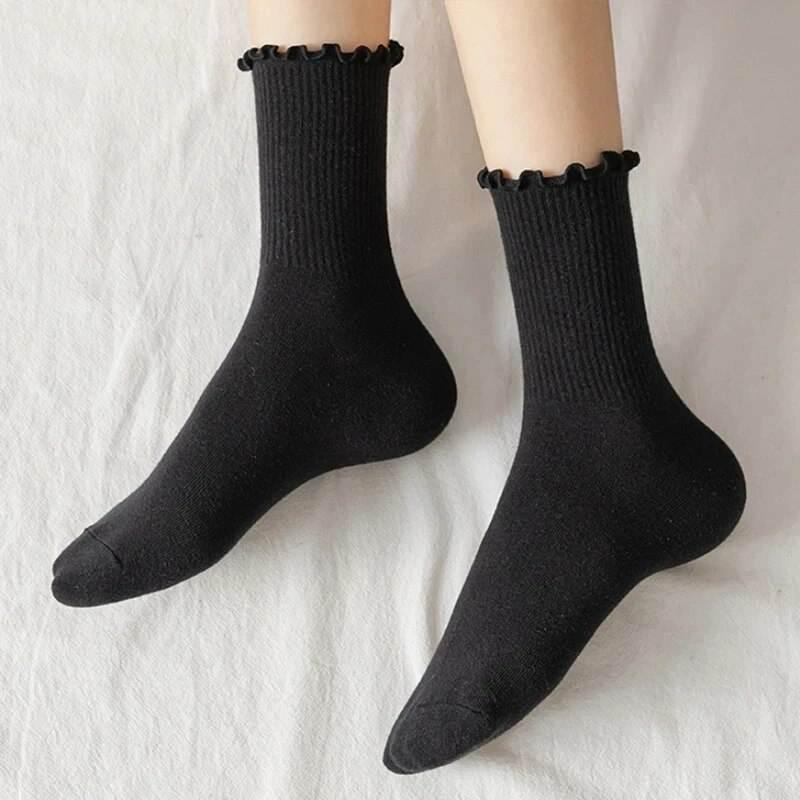 5 Pairs Women’s Ruffle Ankle Socks