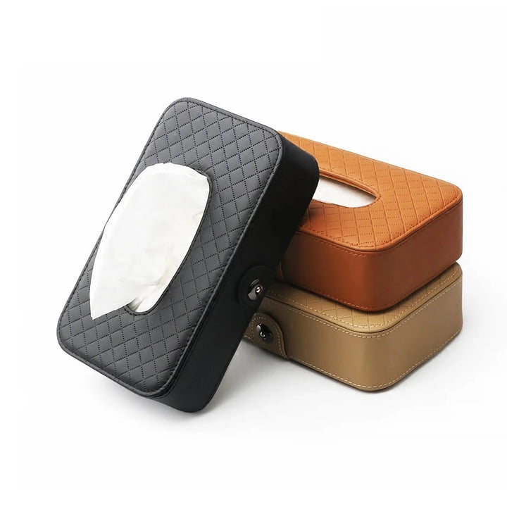 Universal Car Tissue Box - Stylish Leather Napkin Holder