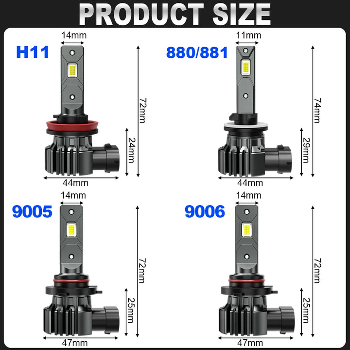 Super Bright LED Headlight and Fog Light Bulbs