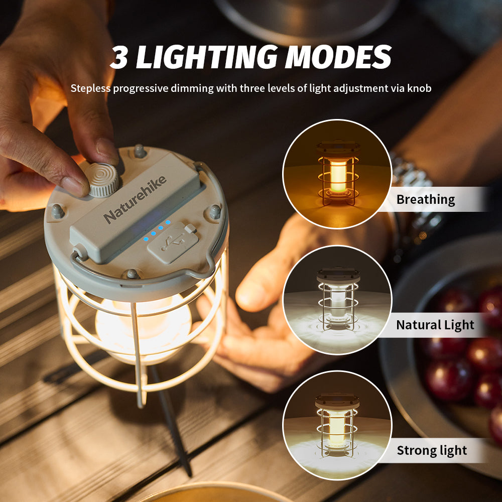 Portable LED Camping Lantern: Waterproof & Rechargeable