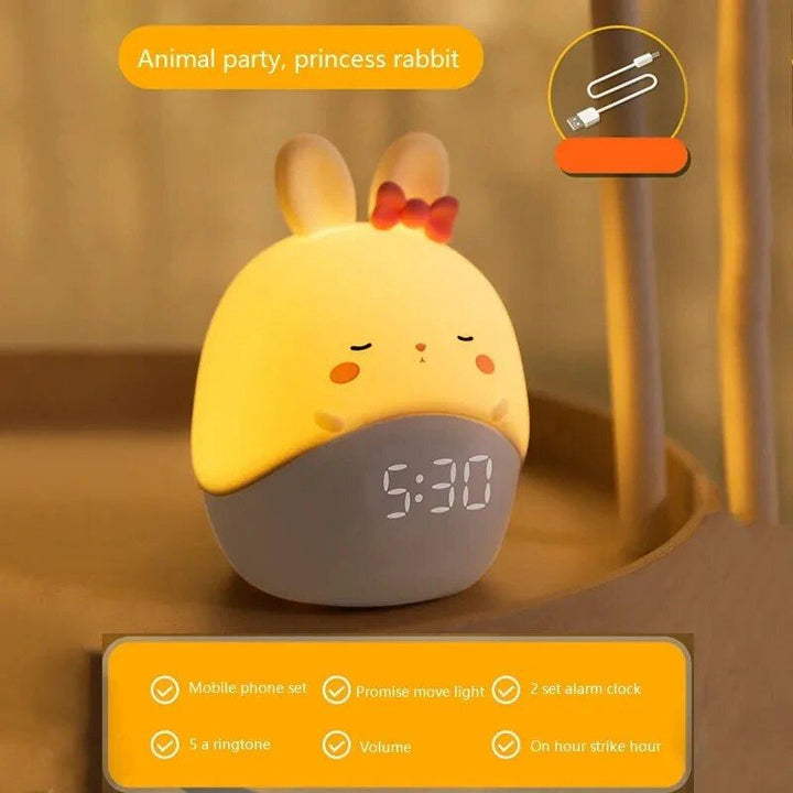 Rabbit & Duck LED Smart Alarm Clock with Night Light