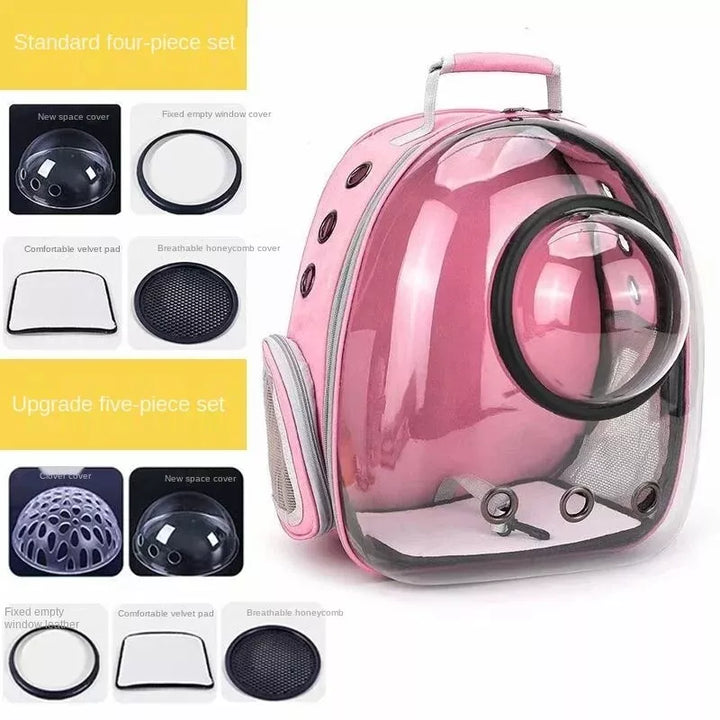 Luxury Cat Space Capsule Backpack - Transparent Pet Carrier for Stylish Outings