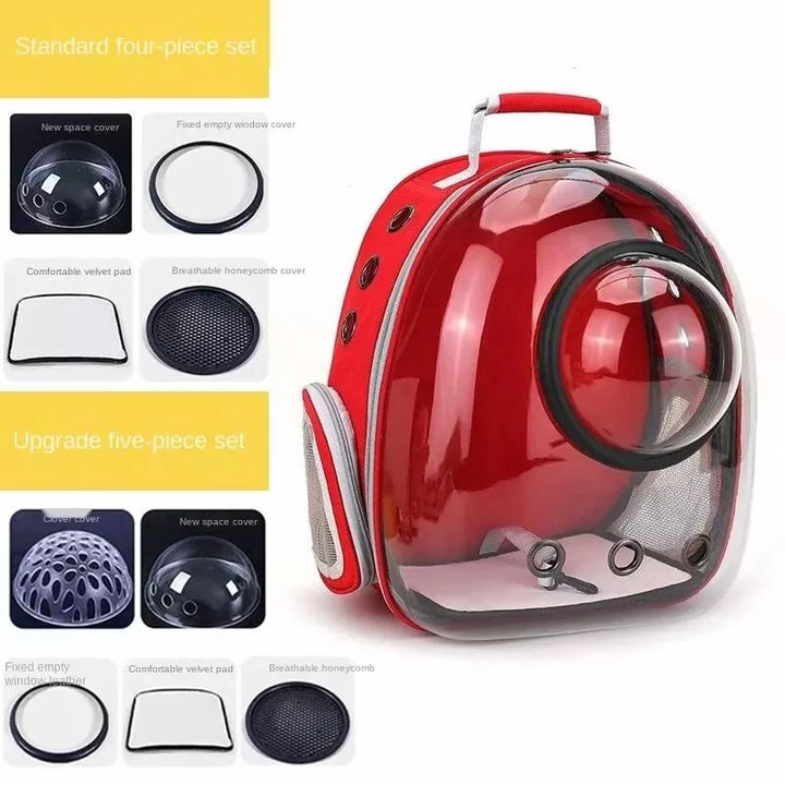 Luxury Cat Space Capsule Backpack - Transparent Pet Carrier for Stylish Outings