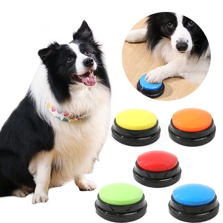 Interactive Pet Communication Button - Recordable Voice Training Toy for Dogs