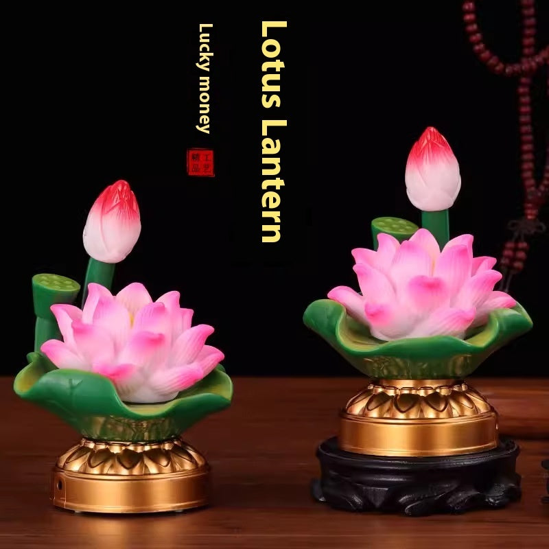 Colorful Lotus Plug-in Battery Dual-purpose Pilot Lamp