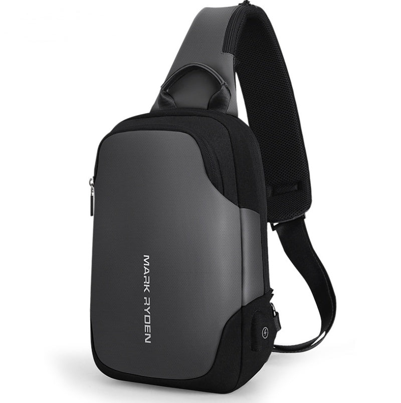 Chest bag USB anti-theft men's chest bag