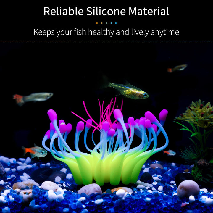 Aquarium Glowing Coral Effect Silicone Decoration