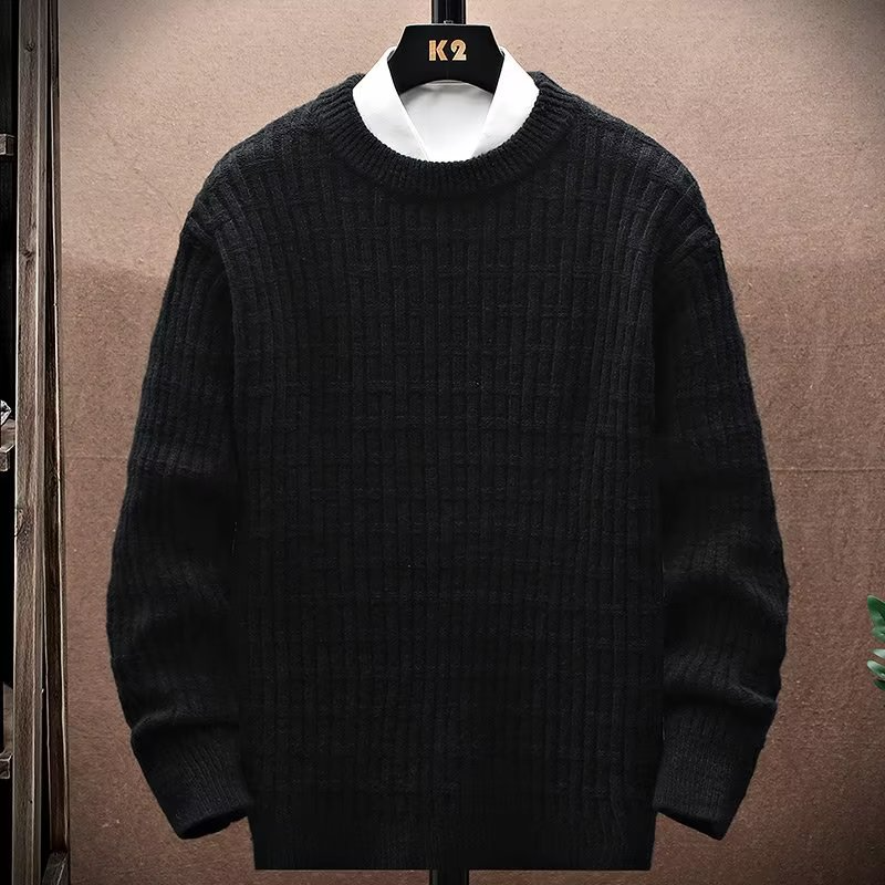 Autumn round Neck Men'S Sweater Coat