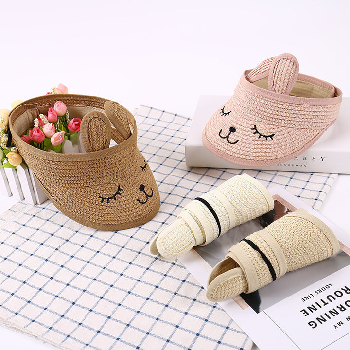 Cute Rabbit Straw Cap Hat for Kids