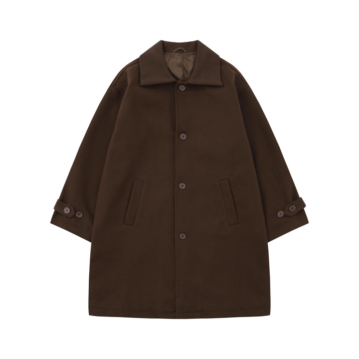 Japanese-style Retro Brown Woolen Coat