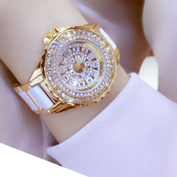 Fashion Hot Sale Watch Bracelet Full Of Diamond Women