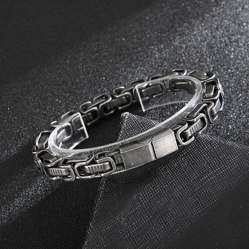 Domineering Welded Woven Titanium Steel Bracelet