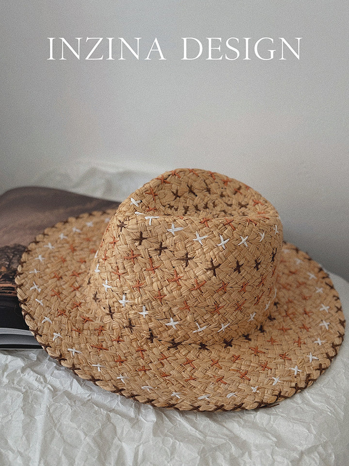 Retro Personality Western Cowboy Style Straw Hat