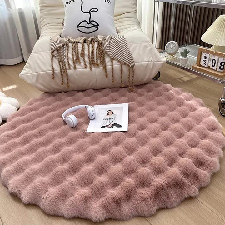 Nordic Round Plush Floor Mat