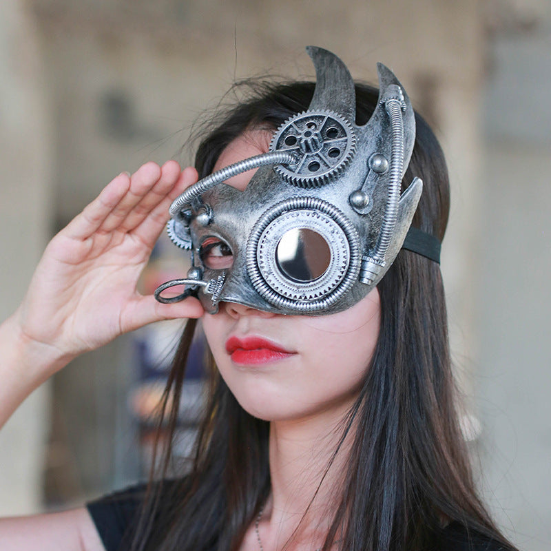 Mechanical Steampunk Retro Half Face Mask