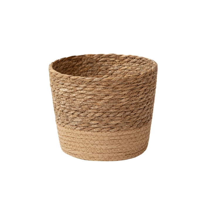 Hand-Woven Straw Wicker Plant and Storage Basket