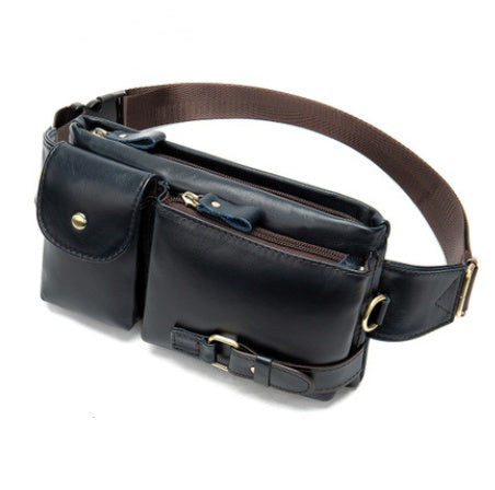 Leather Men's Waist Layer Leather Retro Men's Shoulder Crossbody Bag