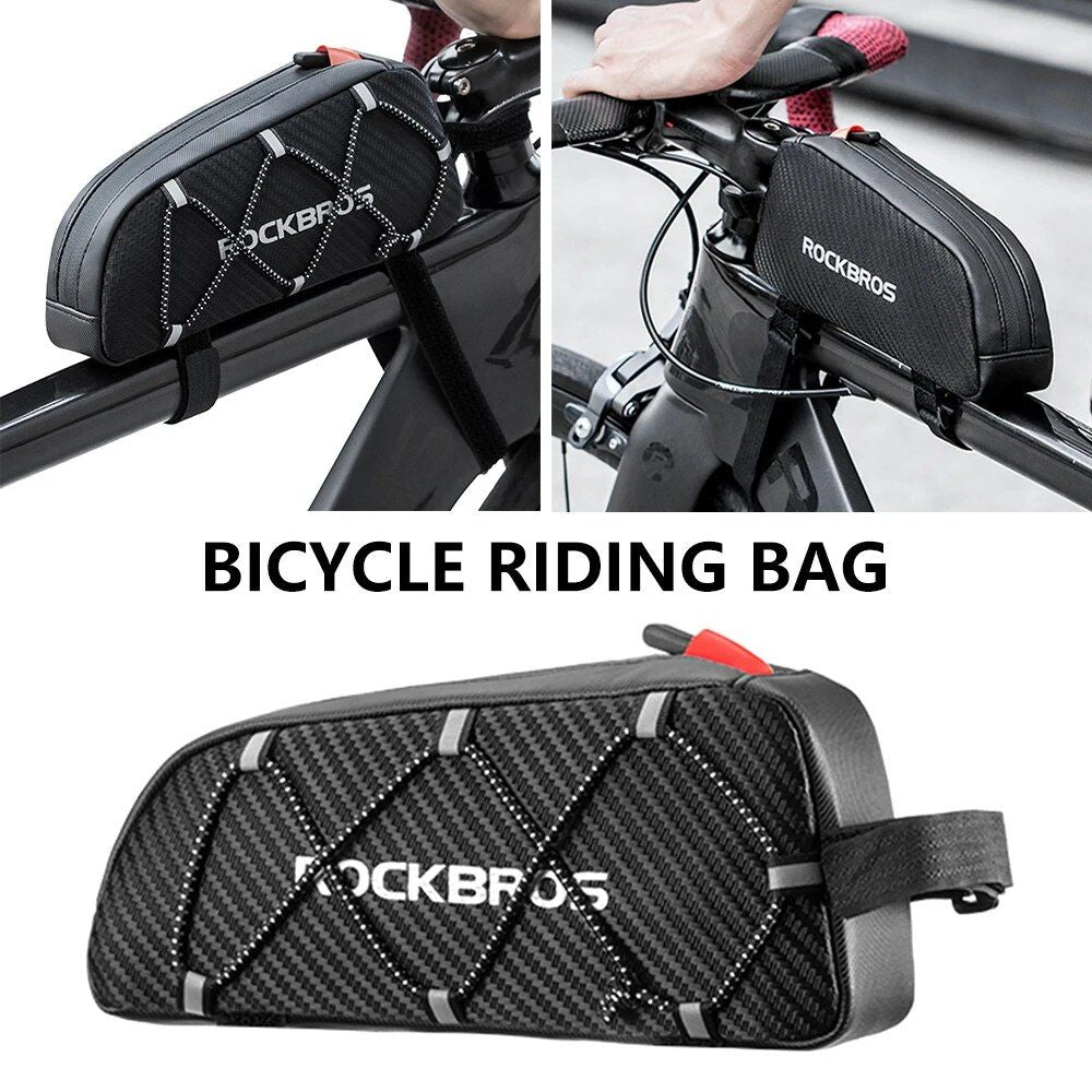 Compact Reflective Cycling Handlebar Bag