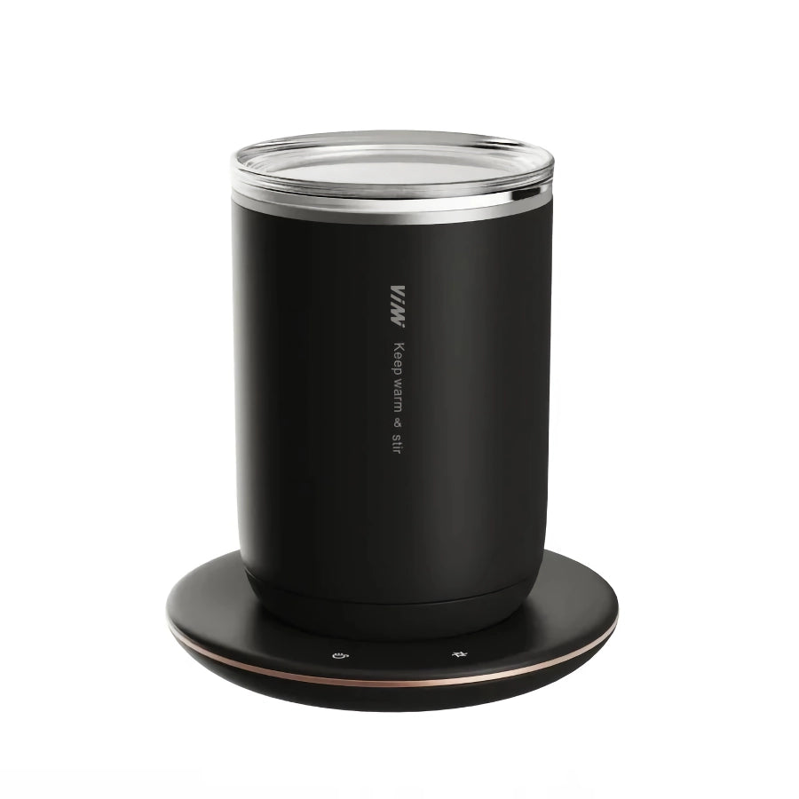 2-in-1 Coffee Cup Warmer and Automatic Magnetic Stirring Mug