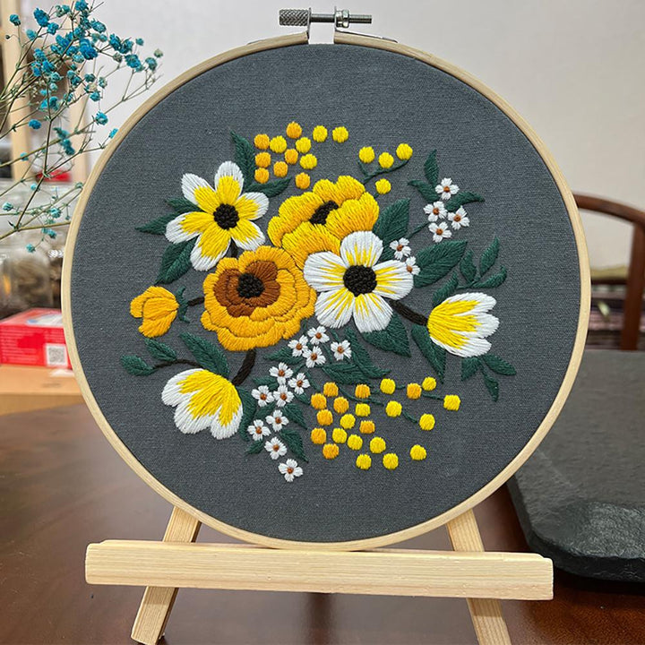 DIY Floral Embroidery Kit