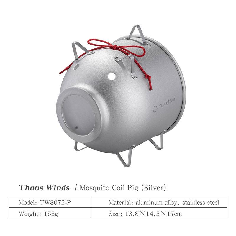 Mosquito Coil Holder - Cute Pig Incense Stand for Outdoor Camping