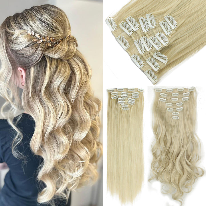 Long Wavy Ombre Clip-In Hair Extensions