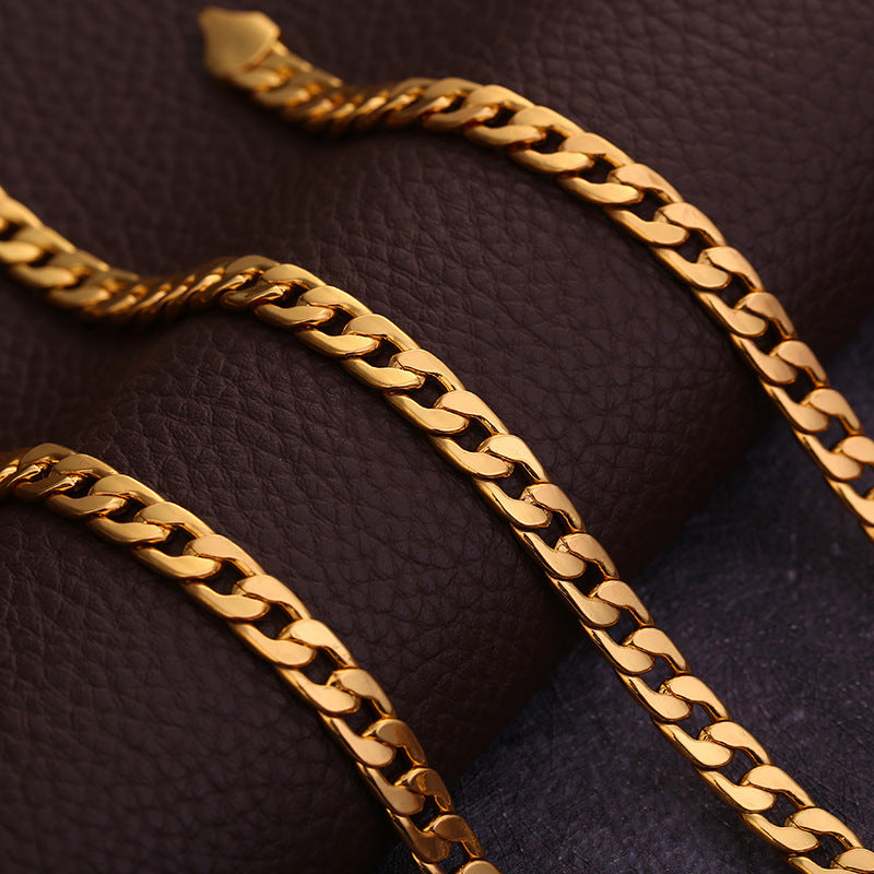 Yunjin NK Necklace NK Chain Plated 18K Gold Necklace Men's