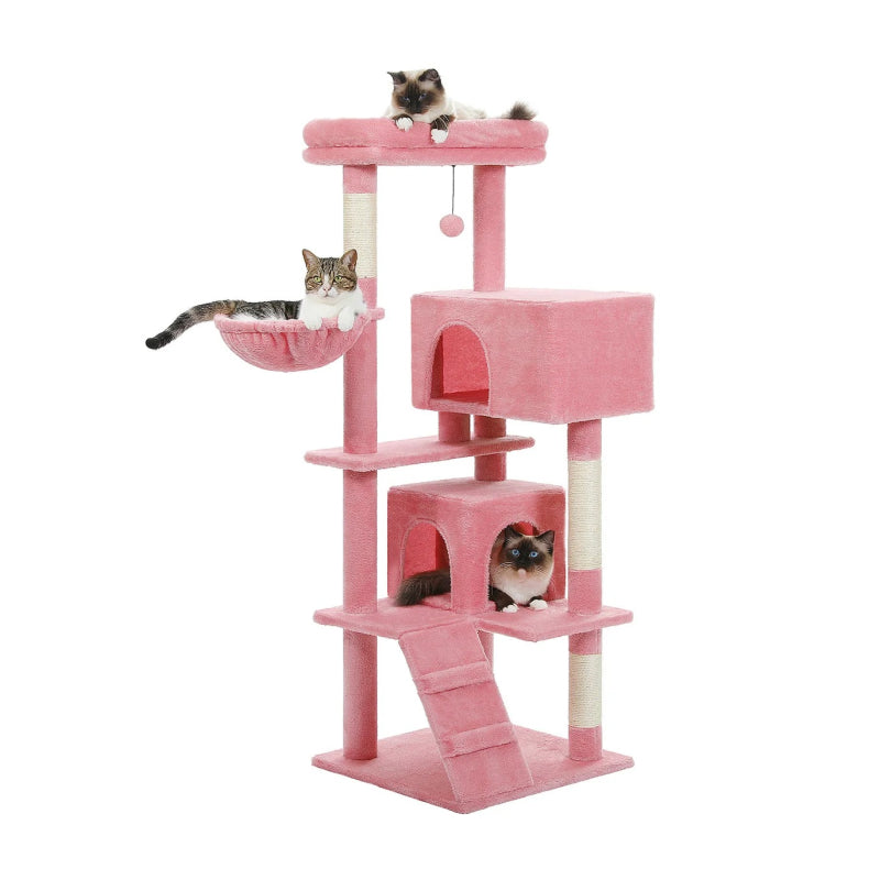 Cat Tree for Large Cats with Spacious Perch & Hammock