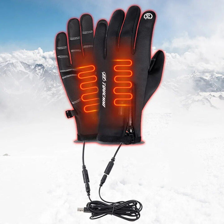 Touch Screen USB Heated Gloves for Winter Sports and Outdoor Activities