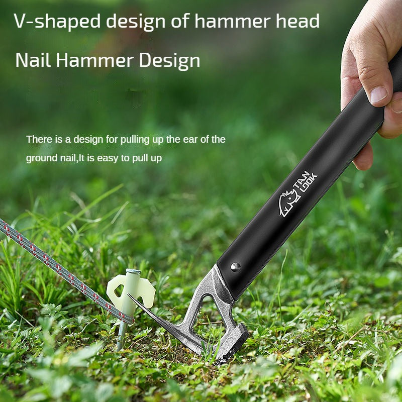 Ultra-Light Multifunctional Camping Hammer with Stainless Steel Head and Aluminum Handle