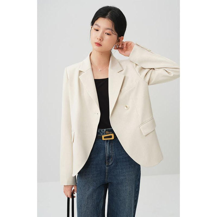 Versatile Women's Solid Color Suit Jacket