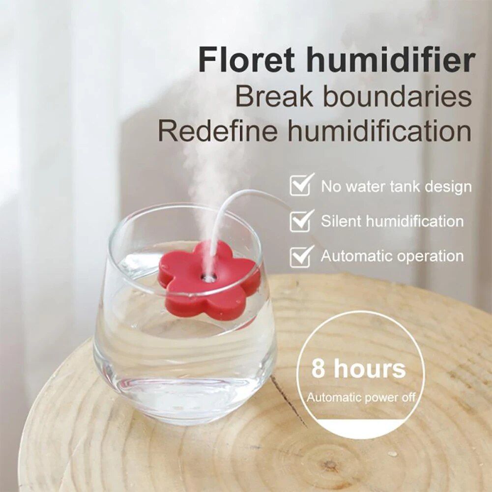 Compact Ultrasonic Aromatherapy Diffuser - Petal Shaped USB Humidifier