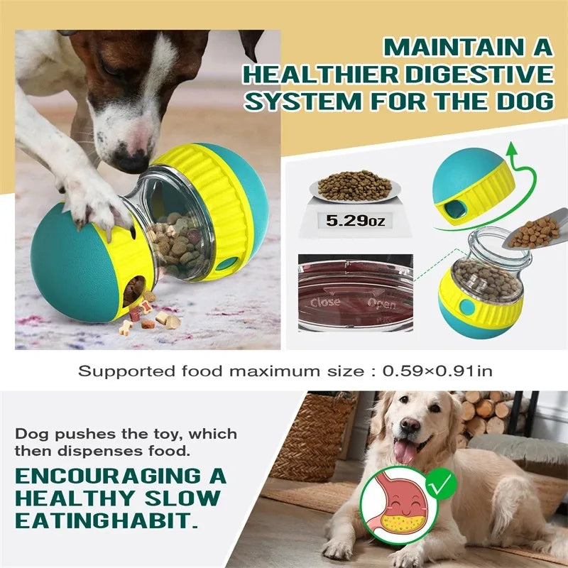 Interactive Dog Feeding Toy | Slow-Feed Tumbler & IQ Enhancing Ball Track