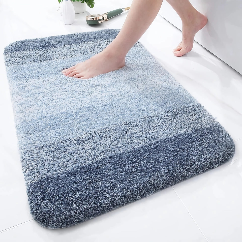 Luxury Microfiber Absorbent Bath Mat - Non-Slip Plush Bathroom Rug