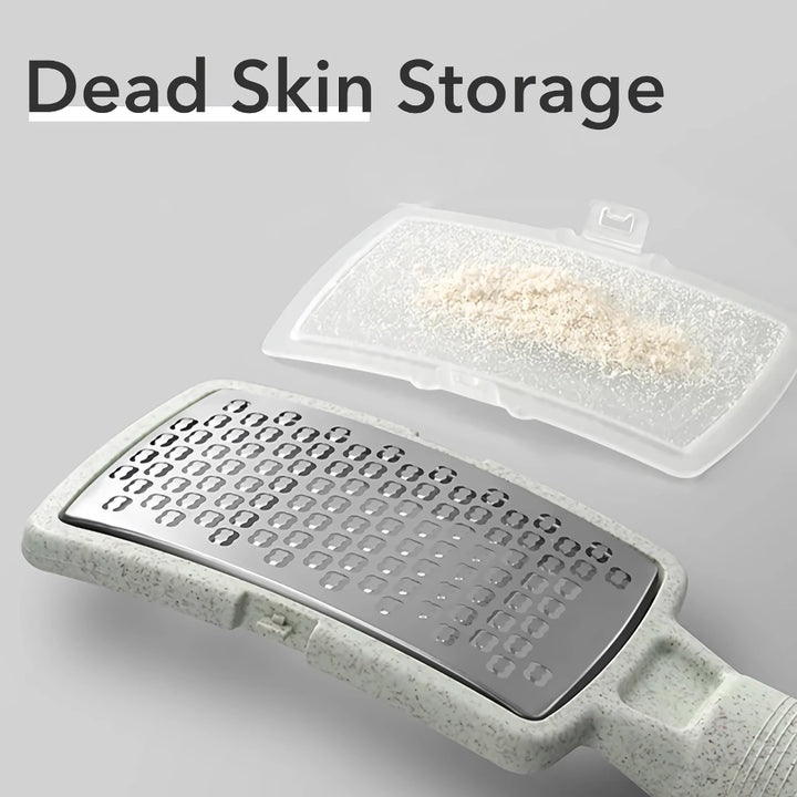 Stainless Steel Foot File Callus Remover with Dead Skin Storage