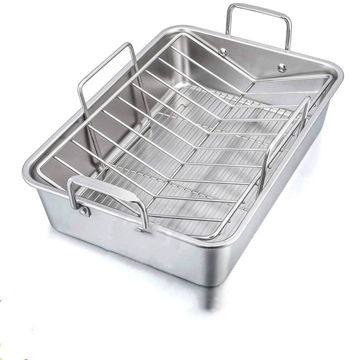 Stainless Steel Outdoor Square Large Capacity Barbecue Tray