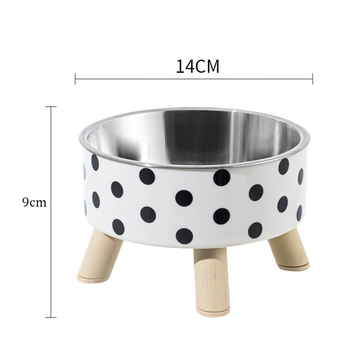 Raised Cat Feeder Bowl with Anti-Choking Design