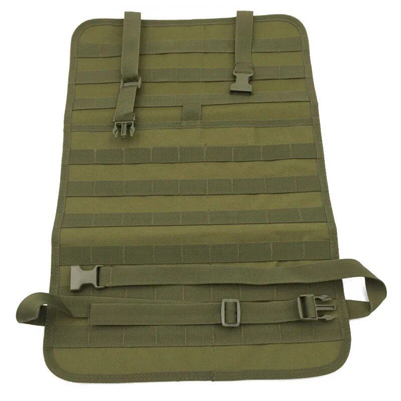 Universal Tactical Car Seat Organizer with 5 Detachable Molle Pouches