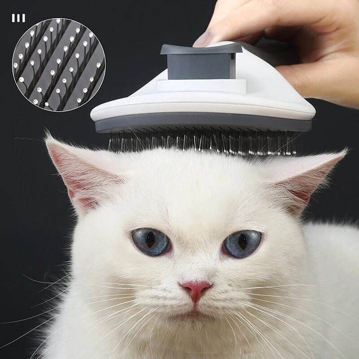 Deluxe Pet Grooming Comb - Stainless Steel Brush for Cats & Dogs