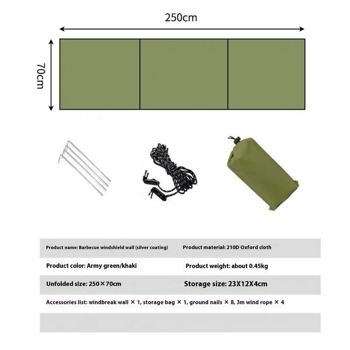 Outdoor Stove Camping Screen Array Shell Beach Windshield Tent