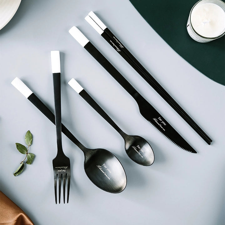 Elegant Nordic Stainless Steel Cutlery Set