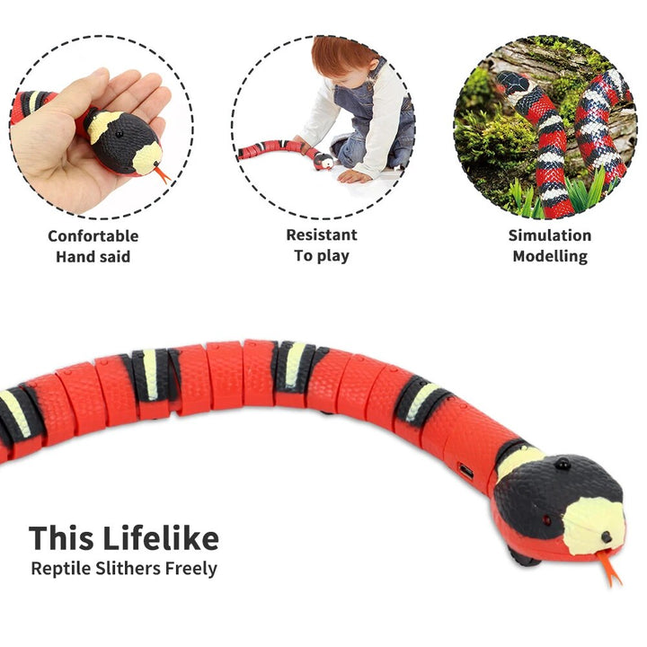 USB Rechargeable Smart Sensing Snake Toy for Cats & Dogs