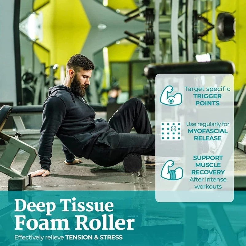 Solid Foam Roller with Grooves