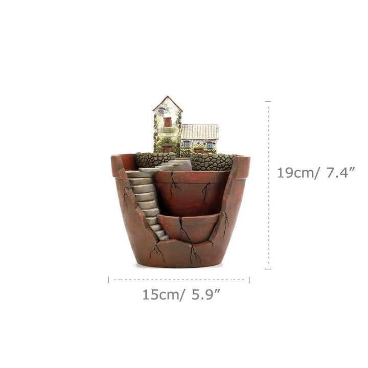 Creative Farmhouse Resin Succulent Planter - Fairy Garden Home Decor